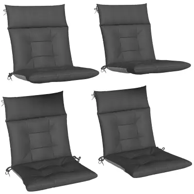Komplet 4 blazin za stol 111,5x53x8 cm temno siva
