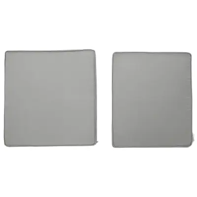 Set sedežnih blazin 2 kosa 56x52x7 cm svetlo siva