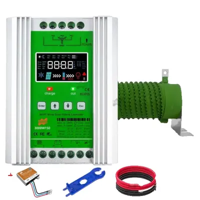 Hibridni regulator polnjenja vetra in sonca, 3000W izhod, tehnologija MPPT - 3000W S izravnalnikom, S WiFi, Auto12V 24V 48V