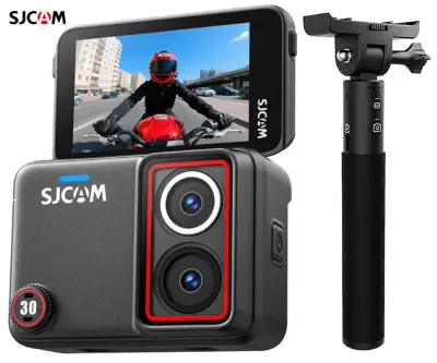 SJCAM SJ30 akcijska športna kamera, Charging Kit, 8K Ultra HD, 2.51" FLIP zaslon, SteadyMotion 2.0, 8x ZOOM, polnilna baterija, 140° snemalni kot