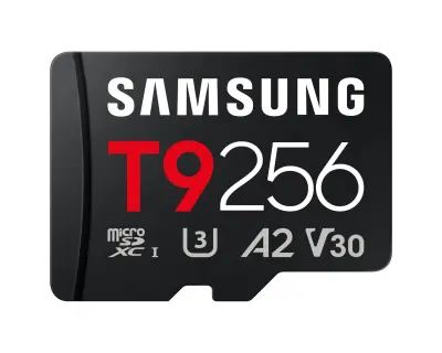 Spominska kartica Samsung T9, micro SDXC, 256GB, U3, V30, A2, UHS-I, 200 MB/s