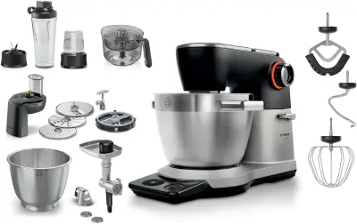 Kuhinjski robot s tehtnico BOSCH MUMS8ZS60, 1800 W, srebrno-črn