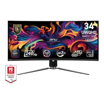 Vrnjen artikel - MSI MPG 341CQPX QD-OLED  86,8 cm 34,18'' UWQHD 240Hz črn monitor
