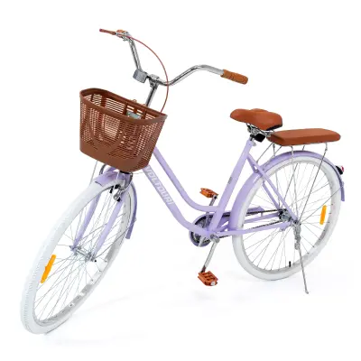 Mestno žensko kolo Voltouri 28" – jeklen okvir 17", košara, prtljažnik, retro