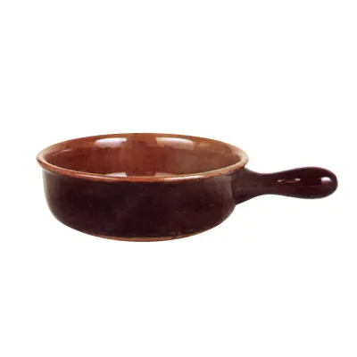 Glinena kozica z ročajem Terracotta Fuoco 14cm / glina