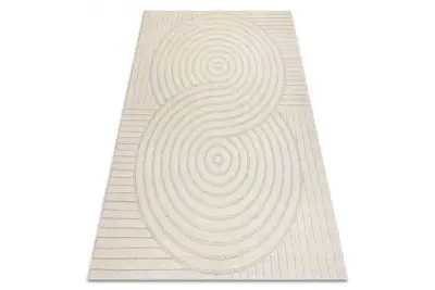 DUNE 2507 preproga kremna – geometrijska, linije, struktura 200x290 cm