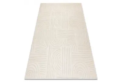 DUNE 2687 preproga kremna – geometrijska, linije, struktura 133x190 cm