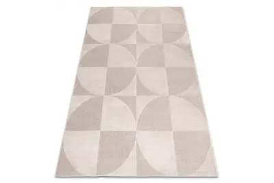 DUNE 2900 preproga bež – geometrijska, krogih, struktura 200x290 cm