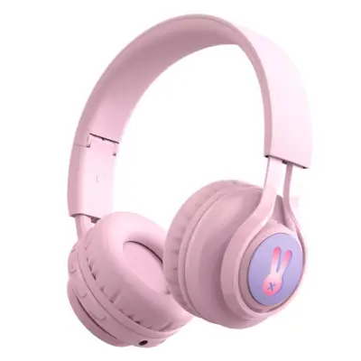 TechKidz, Avdio slušalke Bluetooth z LED Osvetlitvijo Modela RabbiX, Roza
