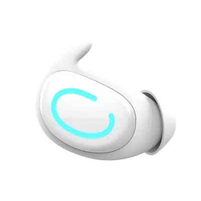 Bluetooth slušalka za spanje Mono zvok Ultra tanka z odpravljanjem hrupa ENC, Bela
