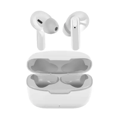 By Akashi Brezžične Bluetooth In-Ear slušalke z mikrofonom in etuijem za polnjenje - bele