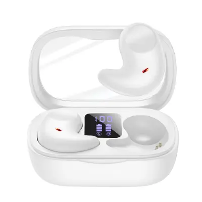 Brezžične slušalke Bluetooth 5.3 Stereo z basi in aktivnim odpravljanjem hrupa, Bela