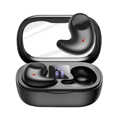 Brezžične slušalke Bluetooth 5.3 Stereo z basi in aktivnim odpravljanjem hrupa, Črna