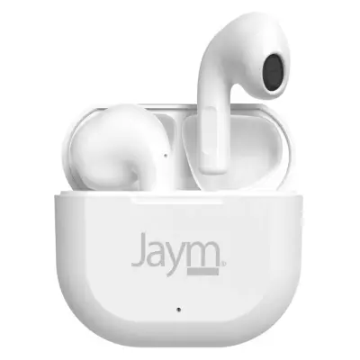Jaym, Brezžične slušalke True Wireless TS-123B 5.0 z mikrofonom in upravljanjem na dotik, Bela