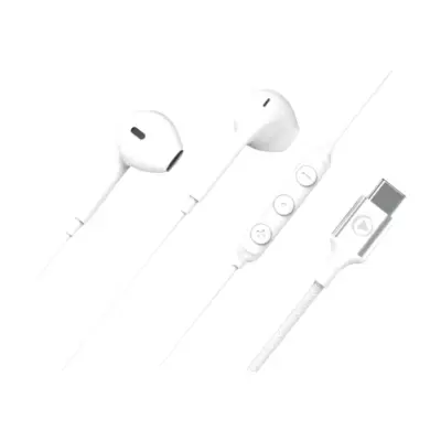 FORCE PLAY, Ušesne slušalke USB-C z ojačano zasnovo, Bela