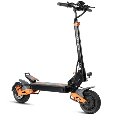Električni skuter MAXTURN X1 Ultra, doseg 75 km, 10-palčne pnevmatike brez zračnice, črne barve