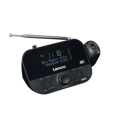 Lenco, DAB+/FM radio budilka 2,6" LCD zaslon funkcija dremeža, Črna