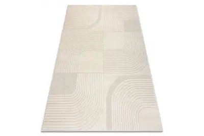DUNE 8011 preproga kremna – geometrijska, linije, struktura 180x270 cm