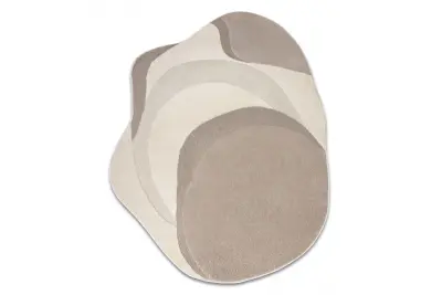 DUNE 8085 SHAPE preproga kremna / bež – Abstrakcija, struktura, nepravilna oblika 133x190 cm
