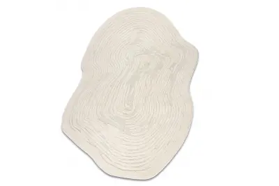 DUNE 8058 SHAPE preproga kremna – Drevesni obroč, struktura, nepravilna oblika 133x190 cm