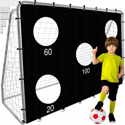 Kovinski nogometni gol in podloga za natančnost 240x170cm