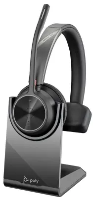 Voyager 4310 UC USB-C CS brezžični poslovni headset z mikrofonom NC, Bluetooth, črn 77Y96AA s polnilno postajo