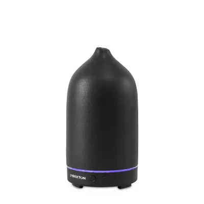 PRIXTON Vlažilec zraka Zen 100 ml, 5 Načinov Meglice, Tih 35 dB, LED Svetloba 7 barv, Daljinski Upravljalnik in USB-C, Črna barva