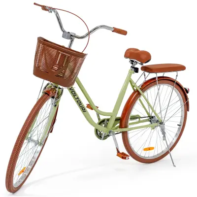 Mestno žensko kolo Voltouri 28" Retro – jeklena rama 17", košara, prtljažnik