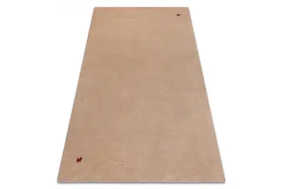 Volnena preproga GABBEH LOOM bež - ROČNO TKANA debela 75x140 cm