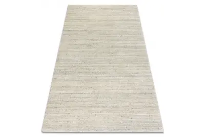 Volnena preproga BERBER LOOM svetlo srebrna 2021 - ROČNO TKANA mešanica, debela 120x180 cm