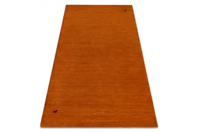 Volnena preproga GABBEH LOOM terakota - ROČNO TKANA debela 60x90 cm