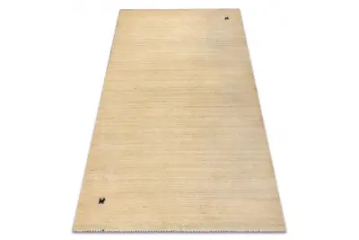 Volnena preproga GABBEH LOOM natural svetlo bež - ROČNO TKANA debela 75x140 cm