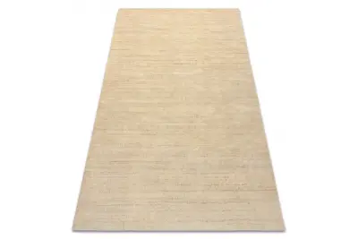Volnena preproga BERBER LOOM natural kremna - ROČNO TKANA mešanica, debela 140x200 cm