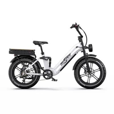 Onesport OT08 Pro City Electric Bike, Dual Battery, 48V 36Ah, White