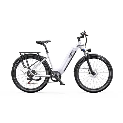 ONESPORT OT05 Mestno električno kolo 27,5” 120 km doseg senzor navora 7 prestav, belo