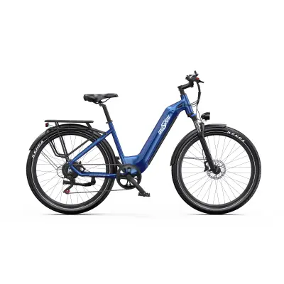 ONESPORT OT05 Mestno električno kolo 27,5” 120 km doseg senzor navora 7 prestav, modro