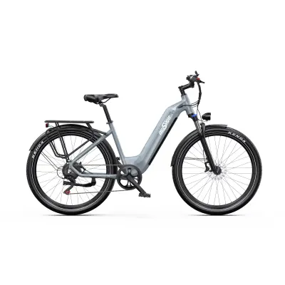 ONESPORT OT05 Mestno električno kolo 27,5” 120 km doseg senzor navora 7 prestav, sivo