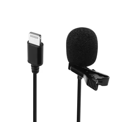 Lavalier mikrofon za iPhone / iPad, vsesmerni z vetrobranskim steklom, dolžina 1,5 m - Puluz