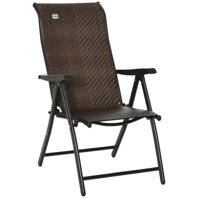 Zložljiv vrtni stol 58x71x111 cm rjav