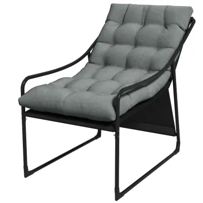 Vrtni naslanjač 62x110x88 cm Siva