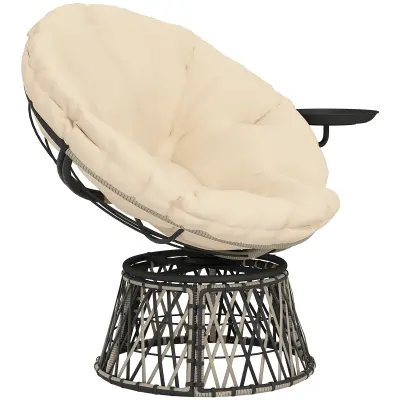 Stol Papasan 118x76x88 cm Bež