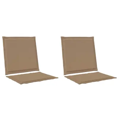 vidaXL Blazine za sedež in hrbet 2 pcs Taupe 47 x 45 x 2 cm Poliester