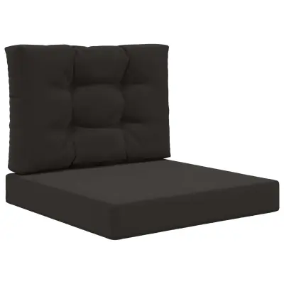 vidaXL Zunanja blazina za kavč 2 pcs Črna Poliester