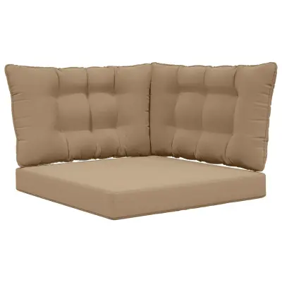 vidaXL Zunanja blazina za kavč 3 pcs Taupe Poliester