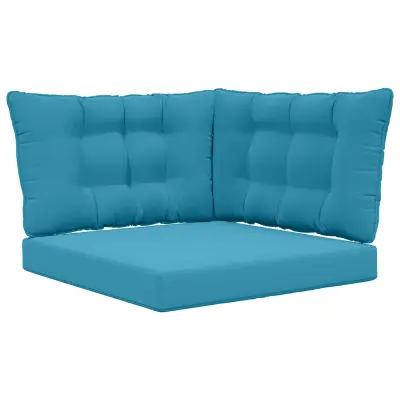vidaXL Zunanja blazina za kavč 3 pcs Kraljevo modra Poliester
