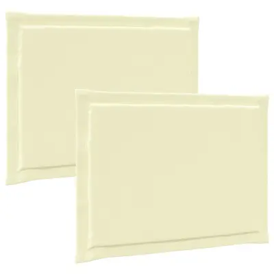 vidaXL Sedežne blazine 2 pcs krema 47 x 36 x 2 cm Poliester