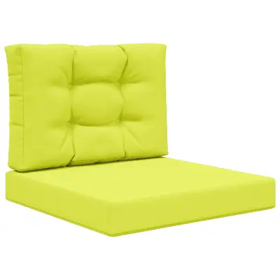 vidaXL Zunanja blazina za kavč 2 pcs Zelena Poliester