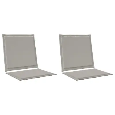 vidaXL Blazine za sedež in hrbet 2 pcs Svetlo siva 47 x 45 x 2 cm