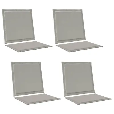 vidaXL Blazine za sedež in hrbet 4 pcs Svetlo siva 47 x 45 x 2 cm