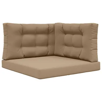 vidaXL Zunanja blazina za kavč 3 pcs Taupe Poliester